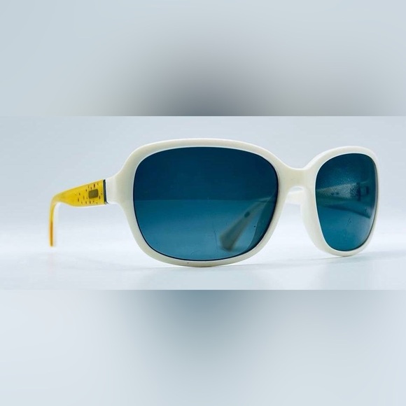 Coach S3012 White Yellow Oval Sunglasses Frames Only - Picture 1 of 8